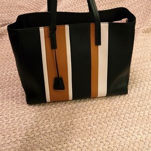 **SOLD** PRADA Baiadera Calfskin striped Tote Bag